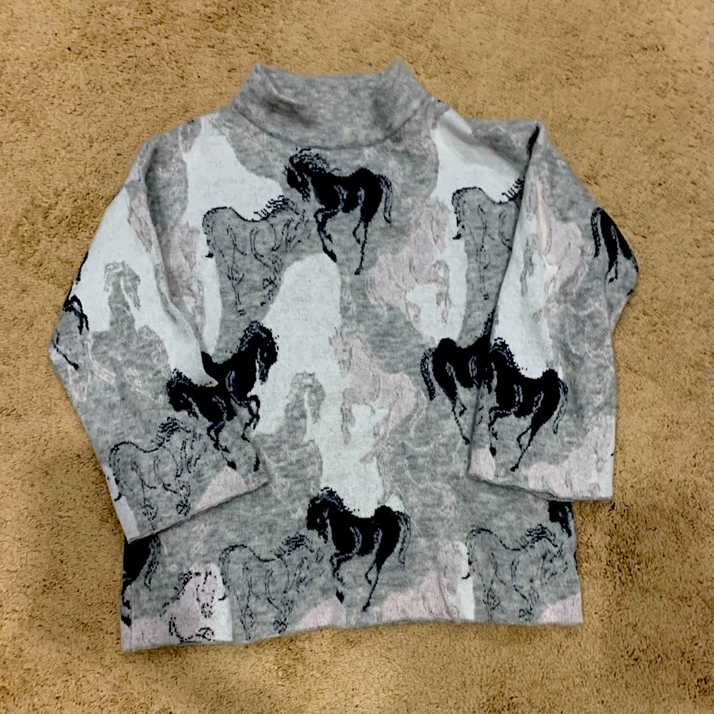 Kate Spade horse sweater wool cashmere mohair